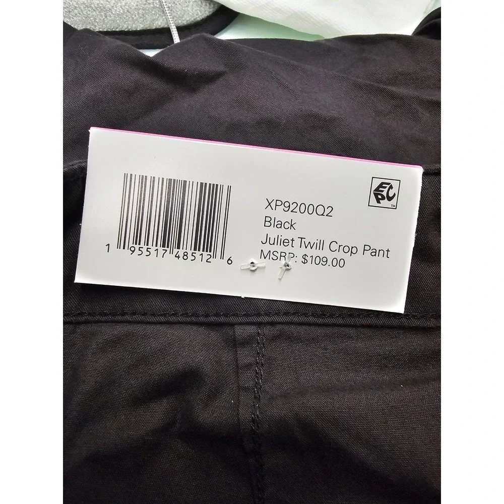 Social Standard Womens Crop Pants Black Cotton Blend Casual Size 6
